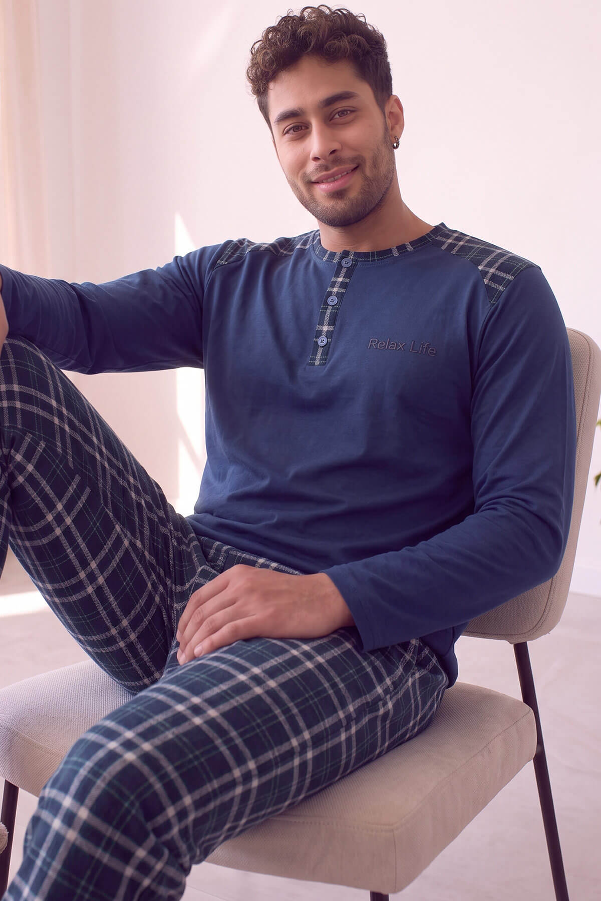 Relax Stylish Erkek Uzun Kol Pijama Takımı - Pijamaevi