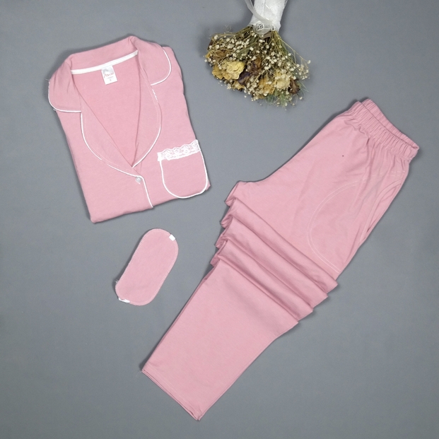 Rozoby Exclusive Önden Düğmeli Pijama Takımı - 2