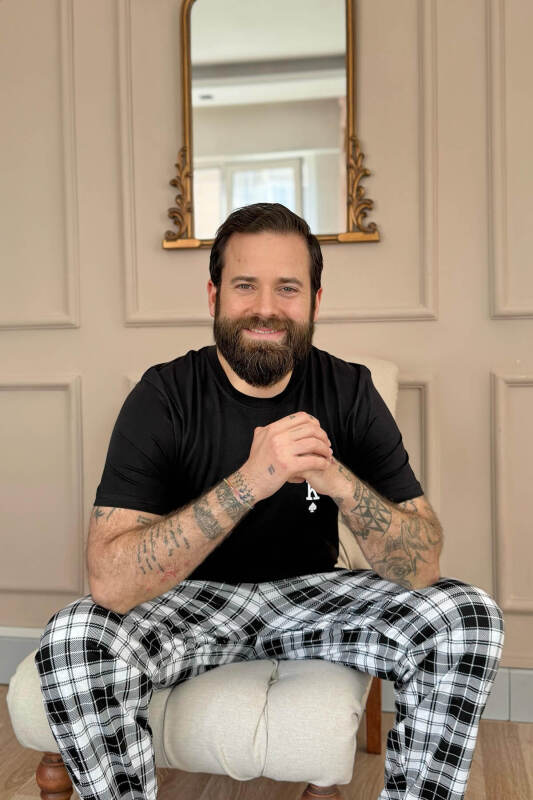 Siyah King Kısa Kol Sevgili Aile Pijaması - Erkek Takımı - Pijamaevi (1)