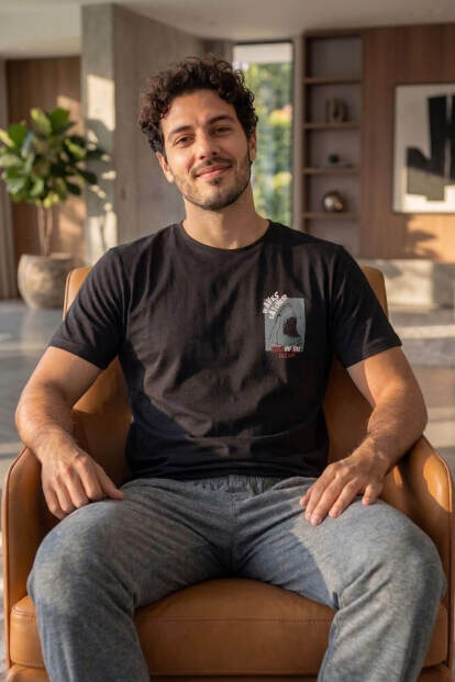 Siyah Waves Desenli Kısa Kollu Erkek Pijama Takımı - 2