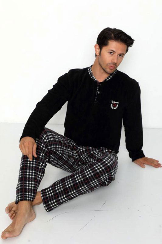 Siyah Winner Baskılı Polar Erkek Pijama Takımı - Pijamaevi (2)