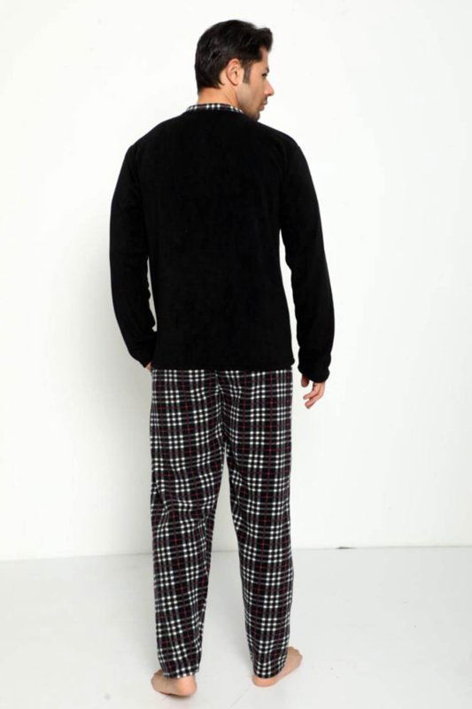 Siyah Winner Baskılı Polar Erkek Pijama Takımı - Pijamaevi (3)
