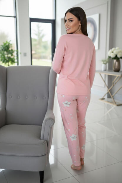 Somon Cute Desenli Termal Kadın Pijama Takımı - 5