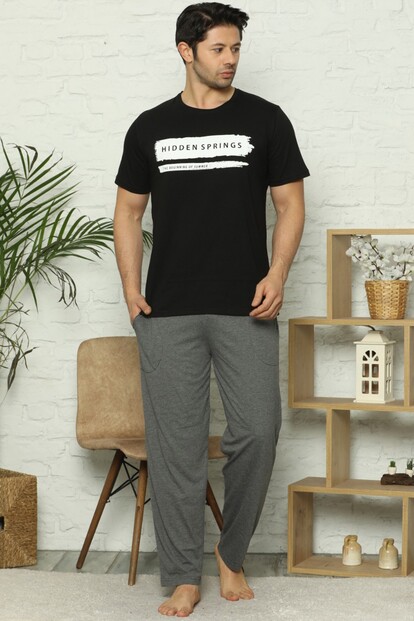Springs Baskılı Kısa Kollu Erkek Pijama Takımı - 1