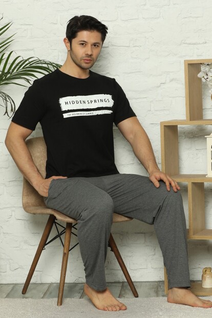 Springs Baskılı Kısa Kollu Erkek Pijama Takımı - 2