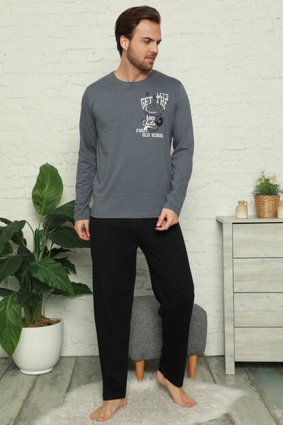 Taste Baskılı Uzun Kollu Erkek Pijama Takımı - 1