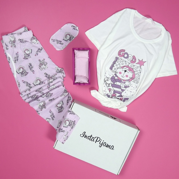Tavşan Desenli Kısa Kollu Pijama Takımı - 2