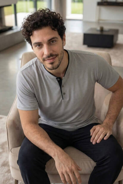 Urban Mist Kısa Kollu Pat Detaylı Elegant Erkek Pijama Takımı - 3