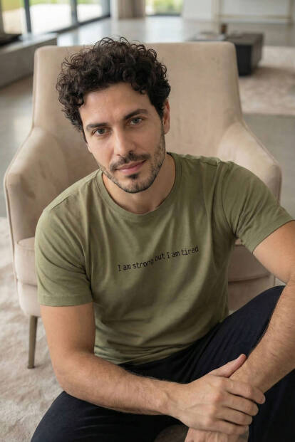 Urban Olive Strong Baskılı Kısa Kollu Cotton Erkek Pijama Takımı - 3