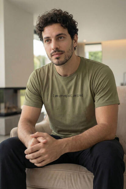 Urban Olive Strong Baskılı Kısa Kollu Cotton Erkek Pijama Takımı - 4