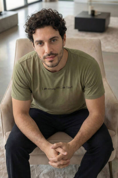 Urban Olive Strong Baskılı Kısa Kollu Cotton Erkek Pijama Takımı - 5