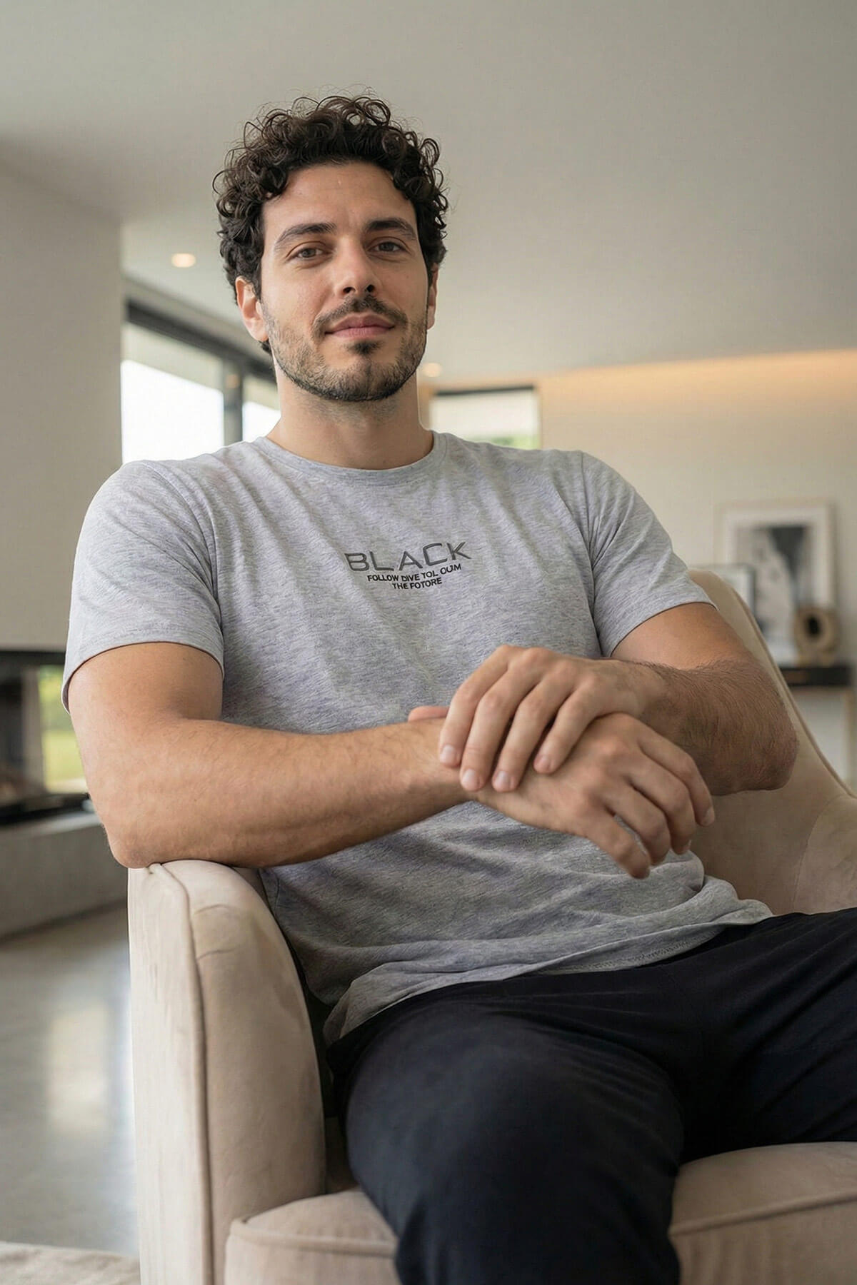 Urban Silver Black Baskılı Kısa Kollu Cotton Erkek Pijama Takımı - Pijamaevi (1)