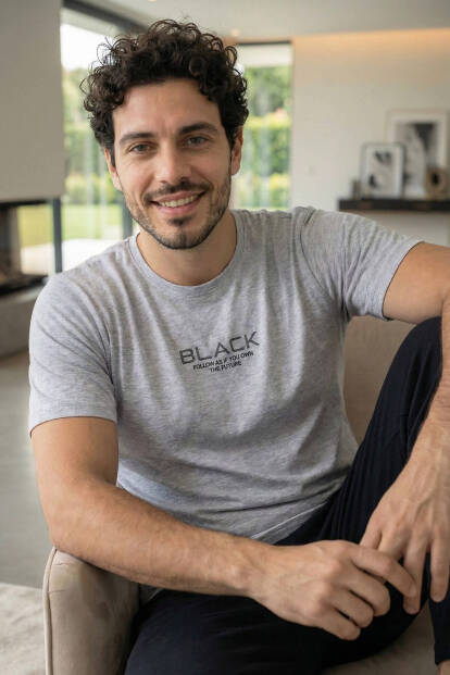 Urban Silver Black Baskılı Kısa Kollu Cotton Erkek Pijama Takımı - 4