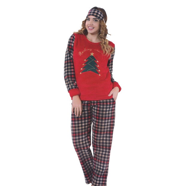 Yılbaşı Özel Peluş Pijama Takımı - 1